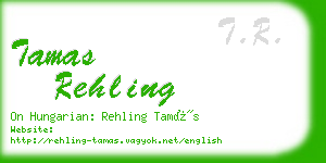 tamas rehling business card